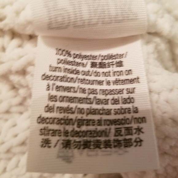 Pink Victoria's Secret M Chunky Knit Distressed Sweater White Cream  Oversized - Picture 4 of 4